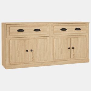 Aparadores - Bufetes - Móveis de apoio 2 pcs derivados de madeira carvalho sonoma pt5088