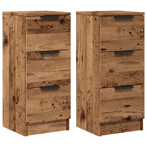 Aparadores - Bufetes - Móveis de apoio 2 pcs 30x30x70 cm derivados de madeira madeira velha pt5236