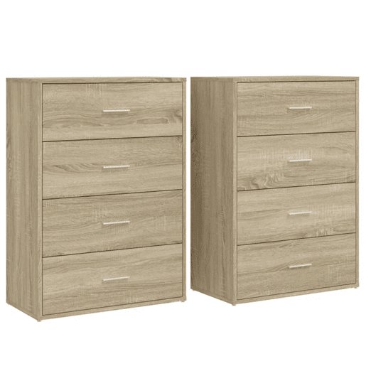 Aparadores - Bufetes - Móveis de apoio 2 pcs 60x31x84 cm derivados madeira carvalho sonoma pt5229