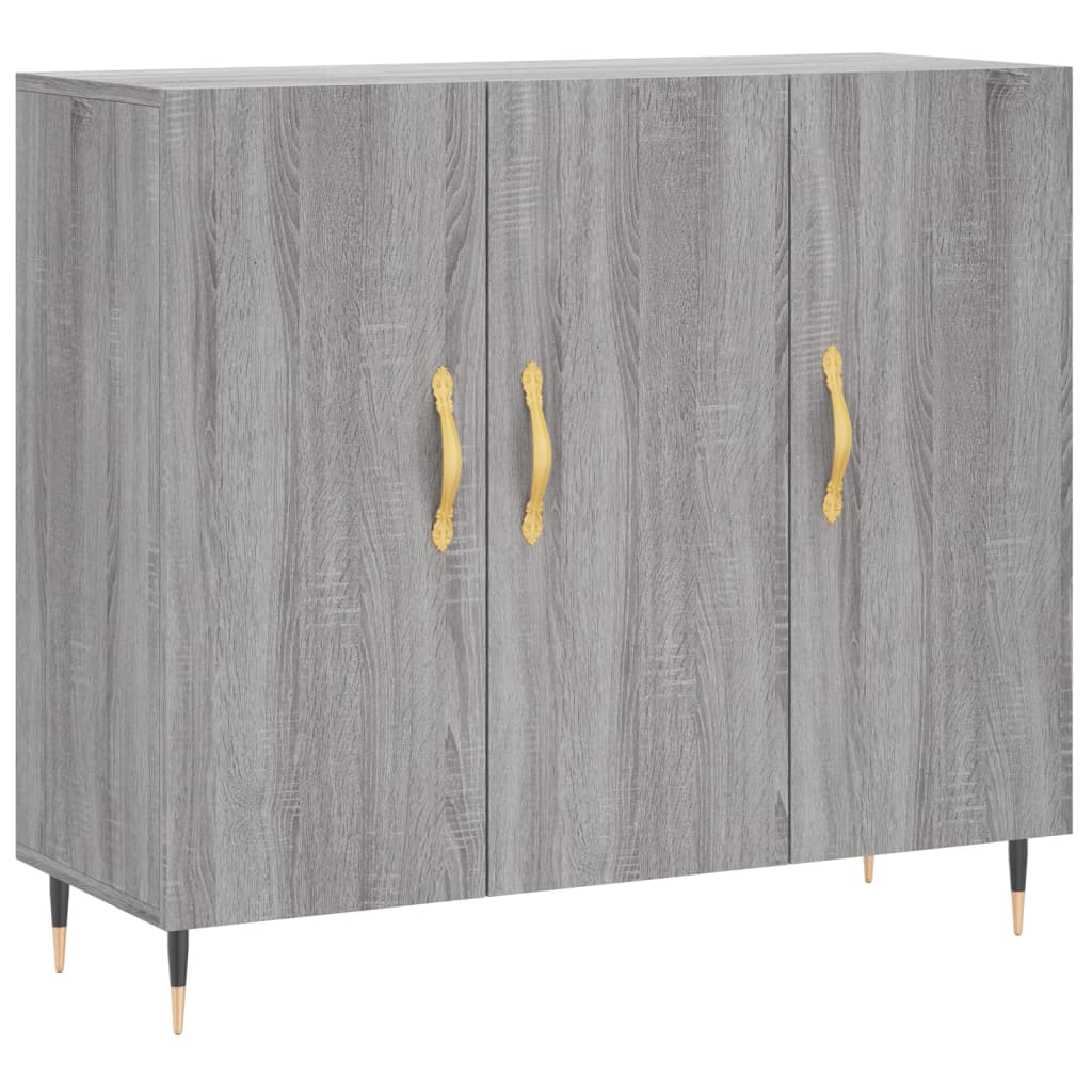 Aparador - Mueble de almacenamiento 90 Roble/ Gris