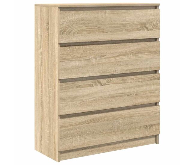Aparador - mueble de almacenamiento roble sonoma 80x35x99 cm madera de ingeniería es5054