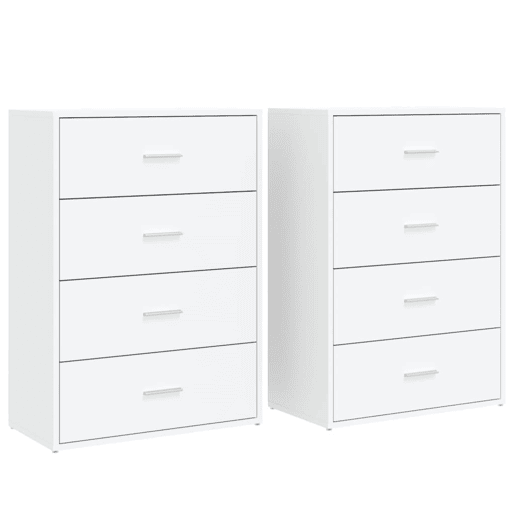 Aparadores - Bufetes - Móveis de apoio 2 pcs 60x31x84 cm derivados de madeira branco pt5263