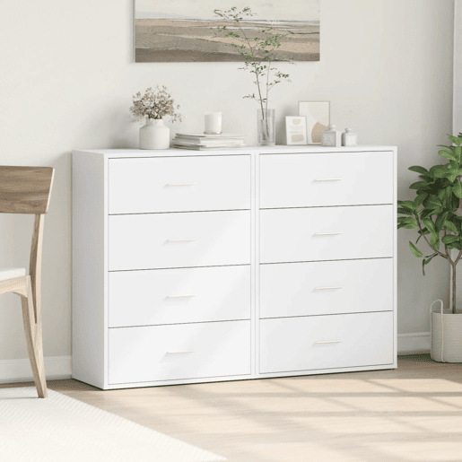 Aparadores - Bufetes - Móveis de apoio 2 pcs 60x31x84 cm derivados de madeira branco pt5263
