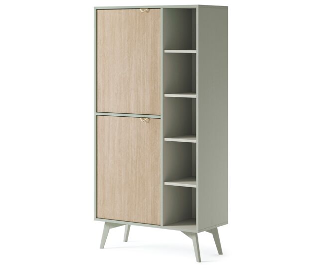 Aparador forest 80x38x160 beige, verde