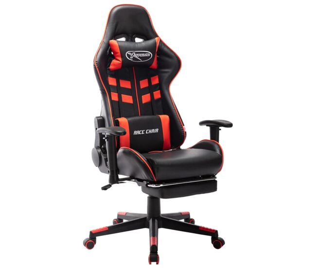 Silla gaming soul altura regulable con reposapiés negro/rojo 123-133x67x61 cm