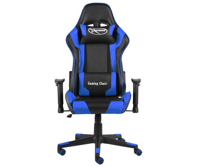 Silla gaming kenssi altura ajustable reclinable azul 123-133x68x69 cm