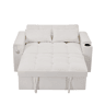 Sofá-cama 140,5 x 74 x 82 cm - 3 em 1, com encosto ajustável, USB, mesa oculta, porta-copos - Bege