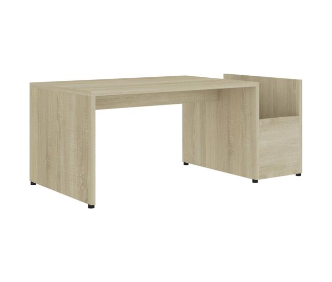 Mesa de centro Formosa con compartimento lateral natural 35x90x45 cm