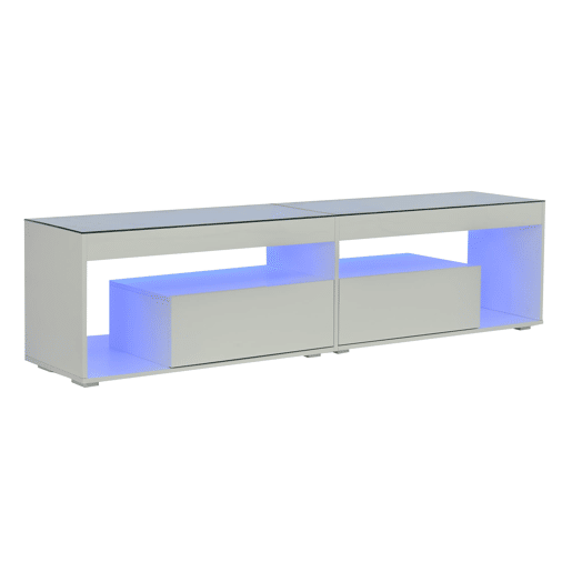 Móvel para TV 70 - LED, alto brilho, 2 gavetas, consola para salaquarto - Branco Móvel para TV 70 - LED, alto brilho, 2 gavetas, consola para salaquarto - Branco