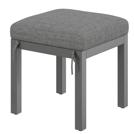 Conjunto de sofás de jardim com vários lugares - estrutura em ferro, braços trançados, almofadas, mesa - cinzentonatural