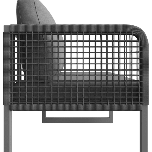 Conjunto de mobiliário de jardim para 6-8 pessoas - Rattan PE trançado, almofadas incluídas, resistente - Cinza