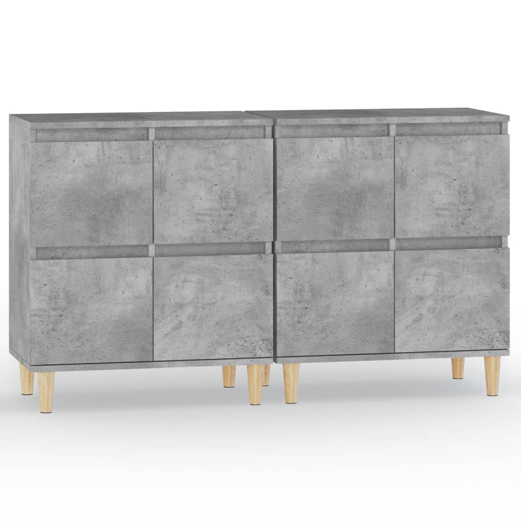 Aparador - Mueble de almacenamiento 2 uds 60 Gris