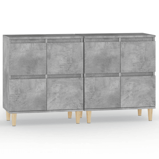 Aparadores - Bufetes - Móveis de apoio 2 pcs 60x35x70 cm derivados de madeira cinza cimento pt5132
