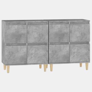 Aparadores - Bufetes - Móveis de apoio 2 pcs 60x35x70 cm derivados de madeira cinza cimento pt5132