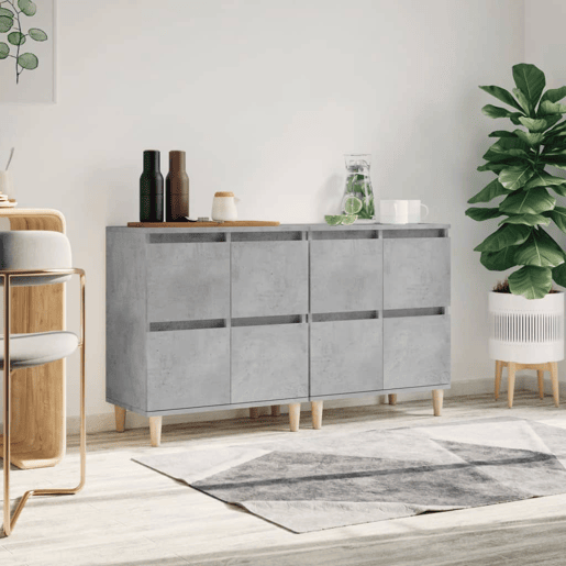 Aparadores - Bufetes - Móveis de apoio 2 pcs 60x35x70 cm derivados de madeira cinza cimento pt5132