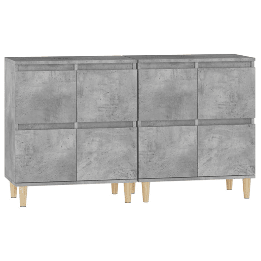 Aparadores - Bufetes - Móveis de apoio 2 pcs 60x35x70 cm derivados de madeira cinza cimento pt5132