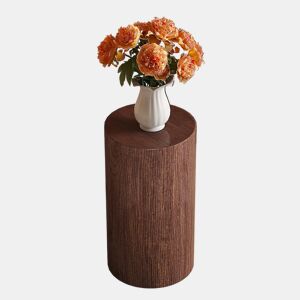 Mesa de centro redonda u2013 Design moderno minimalista, ideal como mesa auxiliar, mesa lateral, mesa de sofá ou mesa de chá - Nogal