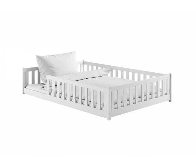 Cama individual infantil mati 146x208x45 blanco