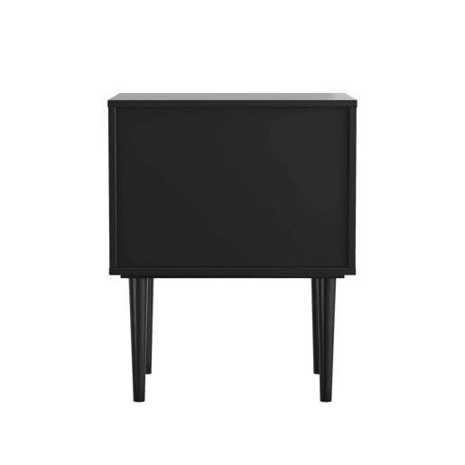 Mesa de cabeceira 51x38x66 cm - 2 gavetas, estilo industrial - Castanho vintage