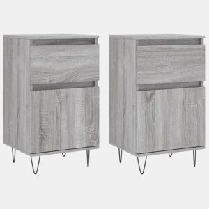 Aparadores - Bufetes - Móveis de apoio 2 pcs 40x35x70 cm derivados madeira cinzento sonoma pt5195