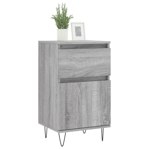 Aparadores - Bufetes - Móveis de apoio 2 pcs 40x35x70 cm derivados madeira cinzento sonoma pt5195