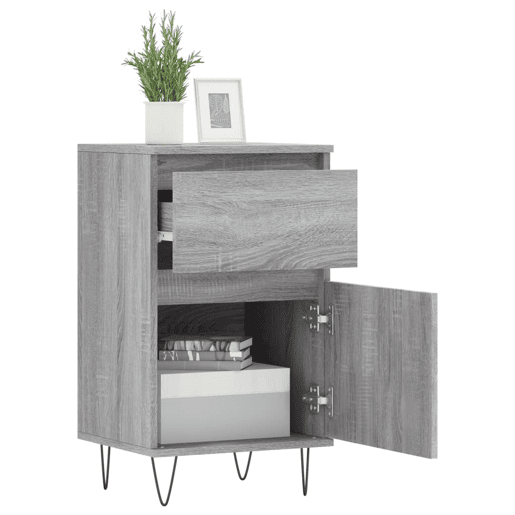 Aparadores - Bufetes - Móveis de apoio 2 pcs 40x35x70 cm derivados madeira cinzento sonoma pt5195