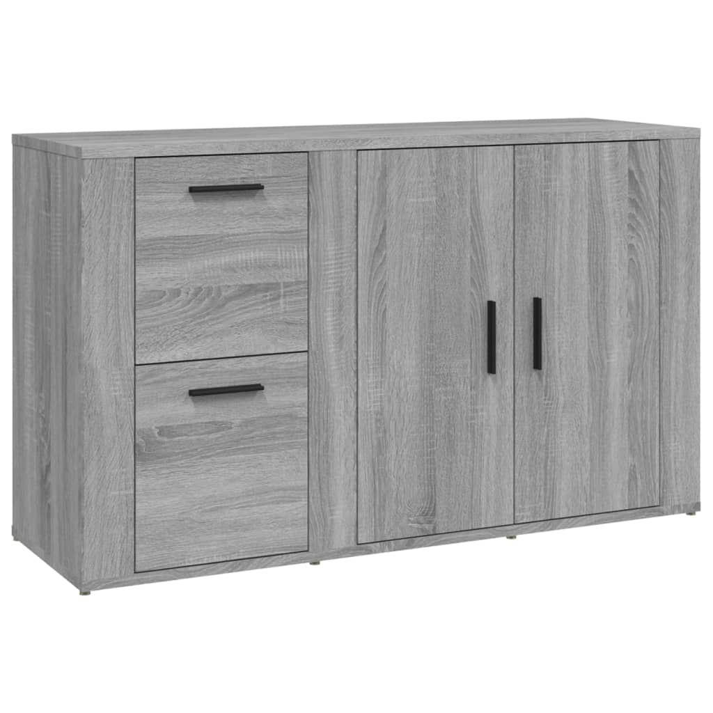 Aparador - Mueble de almacenamiento 100 Roble/ Gris