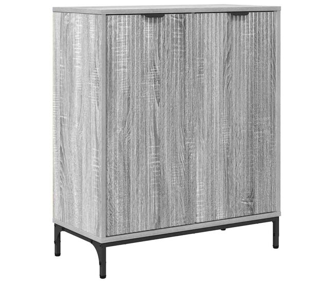 Aparador - mueble de almacenamiento gris sonoma 69,5 x 33 x 82 cm madera de ingeniería es4079
