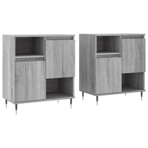 Aparadores - Bufetes - Móveis de apoio 2 pcs derivados de madeira cinzento sonoma pt5097