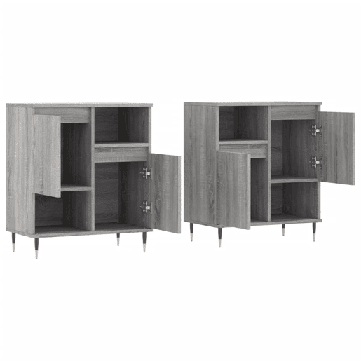 Aparadores - Bufetes - Móveis de apoio 2 pcs derivados de madeira cinzento sonoma pt5097