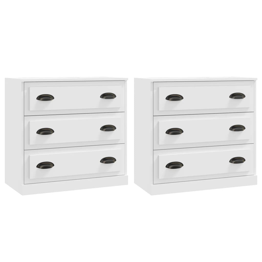 Aparador - Mueble de almacenamiento 2 uds 70 Blanco