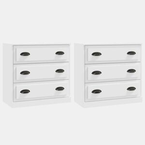 Aparadores - Bufetes - Móveis de apoio 2 pcs derivados de madeira branco pt5080