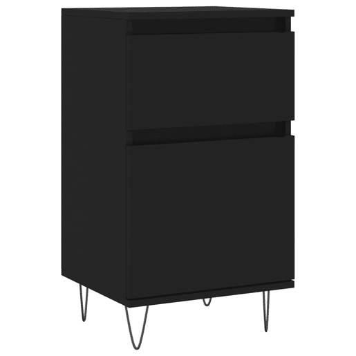 Aparadores - Bufetes - Móveis de apoio 2 pcs 40x35x70 cm derivados de madeira preto pt5211 Aparadores - Bufetes - Móveis de apoio 2 pcs 40x35x70 cm derivados de madeira preto pt5211