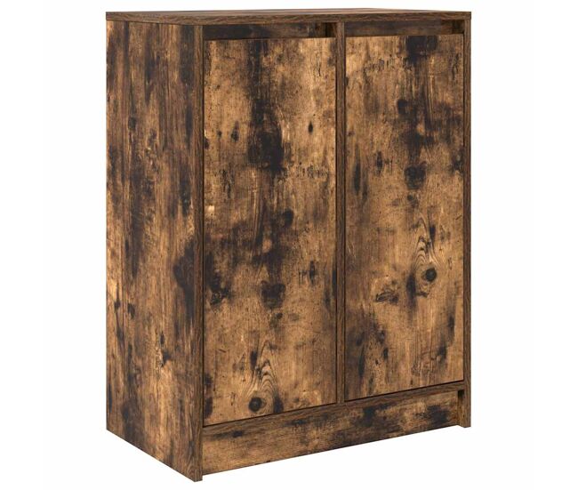 Aparador - mueble de almacenamiento roble ahumado 57x34x76 cm madera de ingeniería es4853