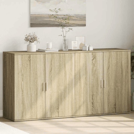 Aparadores - Bufetes - Móveis de apoio 2 pcs 79x38x80 cm derivados madeira carvalho sonoma pt5233