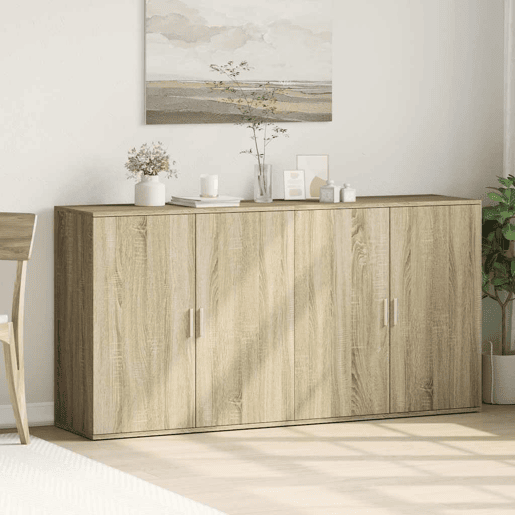 Aparadores - Bufetes - Móveis de apoio 2 pcs 79x38x80 cm derivados madeira carvalho sonoma pt5233