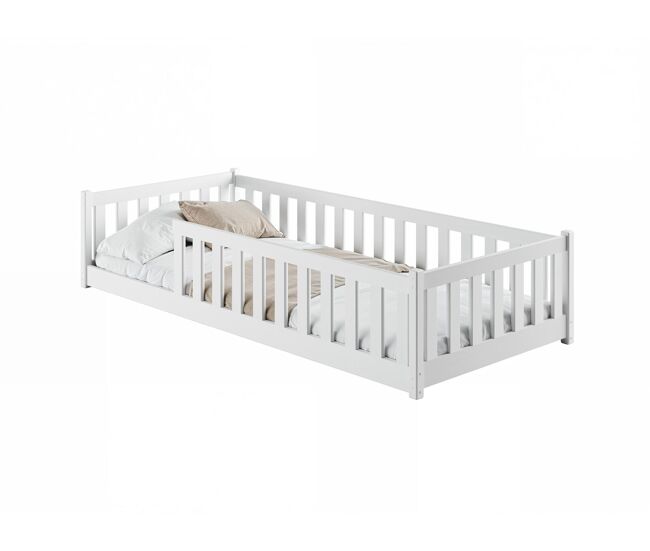 Cama individual infantil bella 96x198x45 blanco