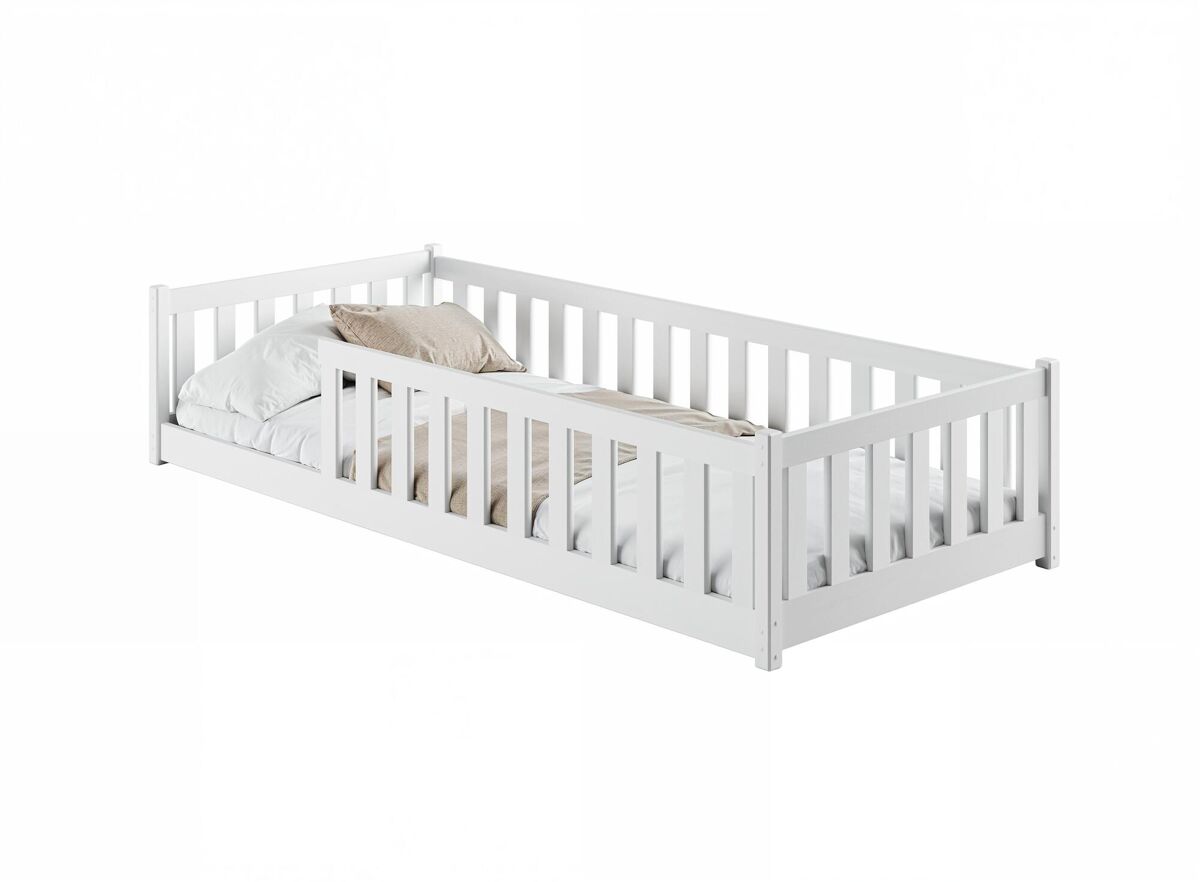 Cama individual infantil bella 96x208x45 blanco