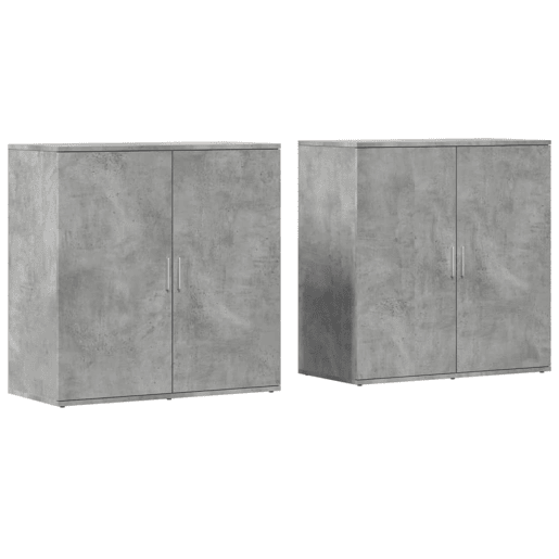 Aparadores - Bufetes - Móveis de apoio 2 pcs 79x38x80 cm derivados madeira cinzento cimento pt5190