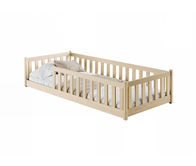 Cama individual infantil bella 96x198x45 beige