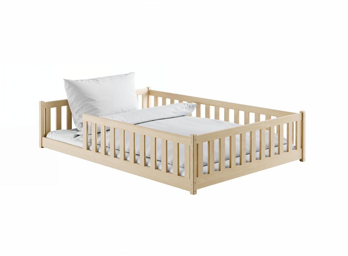 Cama individual infantil mati 146x208x45 beige