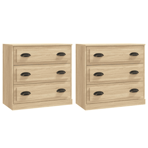 Aparadores - Bufetes - Móveis de apoio 2 pcs derivados de madeira carvalho sonoma pt5087