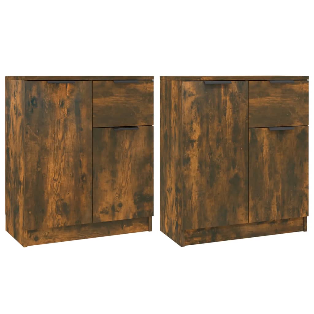 Aparador - Mueble de almacenamiento 2 uds 60 Marrón