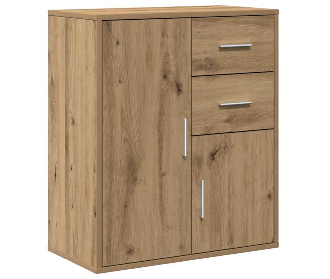 Aparador - mueble de almacenamiento roble artesanal 60 x 31 x 70 cm madera de ingeniería es4891
