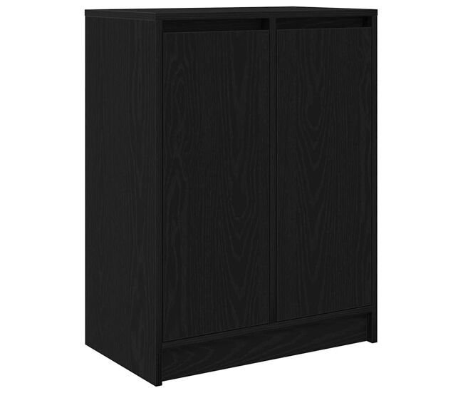 Aparador - mueble de almacenamiento de madera de roble negro 57x34x76 cm es3826