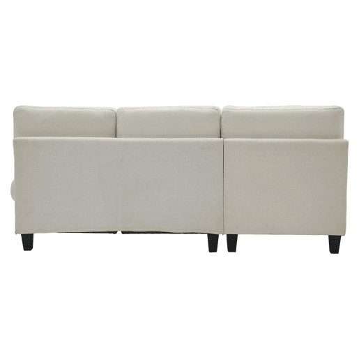 Sofá de 3 lugares 194x118x81 cm - Lateral, cama, linho, sala e quarto - Bege