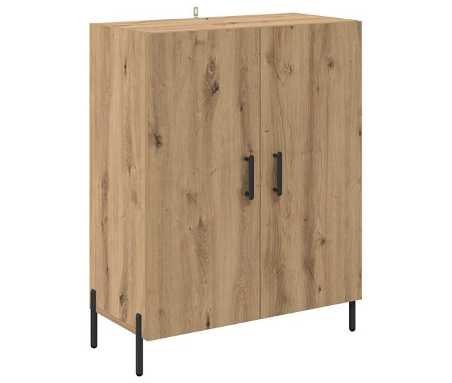 Aparador - mueble de almacenamiento roble artesanal 69,5 x 34 x 90 cm madera de ingeniería es4909