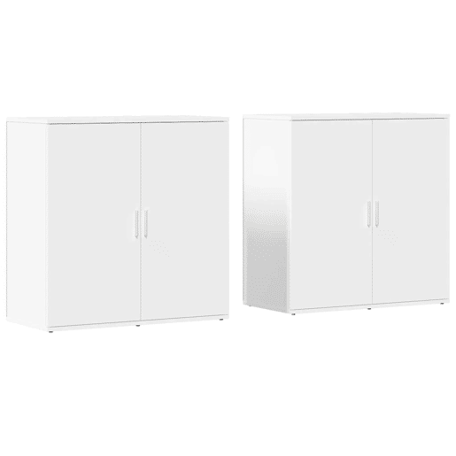 Aparadores - Bufetes - Móveis de apoio 2 pcs 79x38x80 cm derivados de madeira branco pt5265