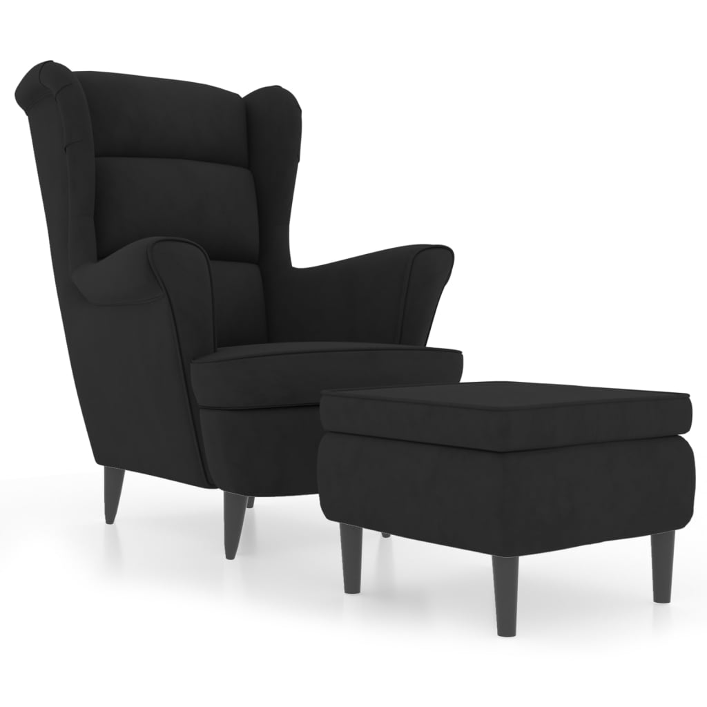 Sillones relax con laterales y reposapiés en terciopelo