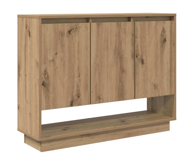 Aparador - mueble de almacenamiento roble artesanal 97 x 29 x 75 cm madera de ingeniería es4931